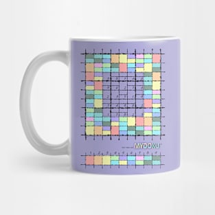 Mydoku_004_H001_003_F: Sudoku, Sudoku coloring, logic, logic puzzle, holiday puzzle, fun, away from screen Mug